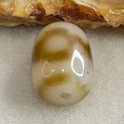 Natural Powerful Tibetan Old Oily Agate 3 Eyes Dzi Bead Heavenly Master (Tian Zhu) 三眼天诛 2.41g 13.8 by 10.5mm - Huangs Jadeite and Jewelry Pte Ltd