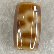 Natural Powerful Tibetan Old Oily Agate Double Cai Shen Dzi Bead Heavenly Master (Tian Zhu) 双财神长天珠 4.81g 20.3 by 11.8mm - Huangs Jadeite and Jewelry Pte Ltd