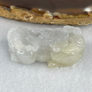 Special Natural Type A Lavender with Yellowish Spot Jadeite Male Pixiu Pendant 22.49g 40.3 by 20.8 by 12.3mm - Huangs Jadeite and Jewelry Pte Ltd