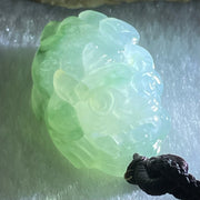 Type A Lavender with Blueish Green Piao Hua Jadeite Male Pixiu String Bracelet 10.87g 24.0 by 18.2 by 14.2mm - Huangs Jadeite and Jewelry Pte Ltd