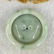 Type A Green Lavender with Green Piao Hua Jadeite Baby Bangle and Ping An Kou Donut Set 63.29g 13.7 by 7.7mm 35.5 by 11.0mm (Close to Perfect) - Huangs Jadeite and Jewelry Pte Ltd