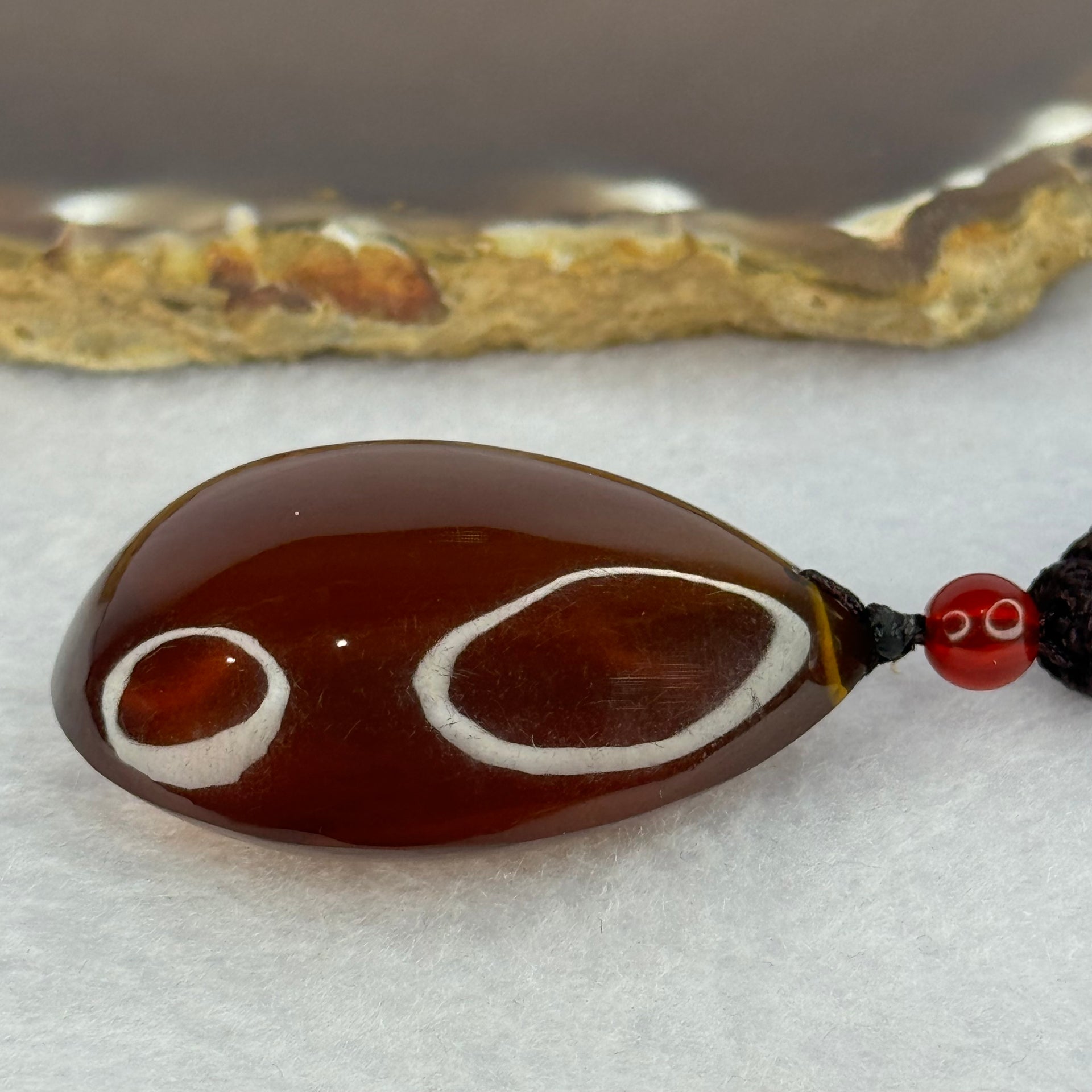 Natural Amber Large Tear Drop Shape Pendent 12.99g 42.5 by 30.8 by 18.0mm - Huangs Jadeite and Jewelry Pte Ltd