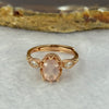 Natural Pink Morganite In 925 Sliver Rose Gold Colour Ring (Adjustable Size) 2.84g 8.1 by 6.5 by 4.0mm - Huangs Jadeite and Jewelry Pte Ltd