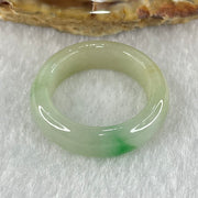 Type A Light Yellowish Green Lavender with Spicy Green Piao Hua Jadeite Ring 4.50g 6.6 by 3.7mm US8.4 HK18.6 - Huangs Jadeite and Jewelry Pte Ltd
