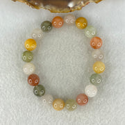 Above Average Grade Natural Muti Colour Rabbit Hair Rutilated Quartz Beads Bracelet 24.92g 16cm 9.8mm 20 Beads - Huangs Jadeite and Jewelry Pte Ltd