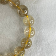 Average Grade Natural Golden Rutilated Quartz Beads Bracelet 53.12g 17cm 13.9mm 15 Beads - Huangs Jadeite and Jewelry Pte Ltd