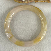 Type A Yellowish Brown and Lavender Jadeite Bangle 52.62g Internal Diameter 52.1mm 10.4 by 9.8mm (Very Slight Internal Lines and external Rough, Burnt) - Huangs Jadeite and Jewelry Pte Ltd