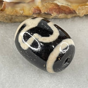 Natural Powerful Tibetan Old Oily Agate Double Bodhi Tree Dzi Bead Heavenly Master (Tian Zhu) 菩提树天珠 4.57g 17.9 by 13.1mm - Huangs Jadeite and Jewelry Pte Ltd