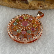 Natural Tourmaline Crystal in S925 Sliver Spinning Pendant 5.95g 3.8 by-1Pcs 3.5 by 1.0mm-12Pcs - Huangs Jadeite and Jewelry Pte Ltd