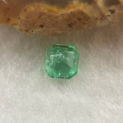 Natural Colombia Green Emerald (Beryl) Cut-Cornered Rectangular step cut 0.68ct 4.9 by 4.9 by 3.8mm - Huangs Jadeite and Jewelry Pte Ltd