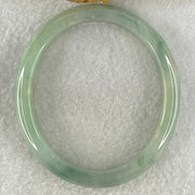 Type A Jelly Green Jadeite Oval Bangle 32.70g Internal Diameter 54.6mm 10.2 by 6.4mm (Close to Perfect) - Huangs Jadeite and Jewelry Pte Ltd