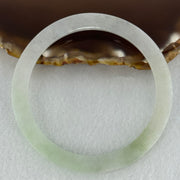 Type A Light Green and Lavender Jadeite Flat Bangle Internal Diameter 55.6mm 17.82g 3.8 by 7.5mm (Very Very Slight Internal Line) - Huangs Jadeite and Jewelry Pte Ltd