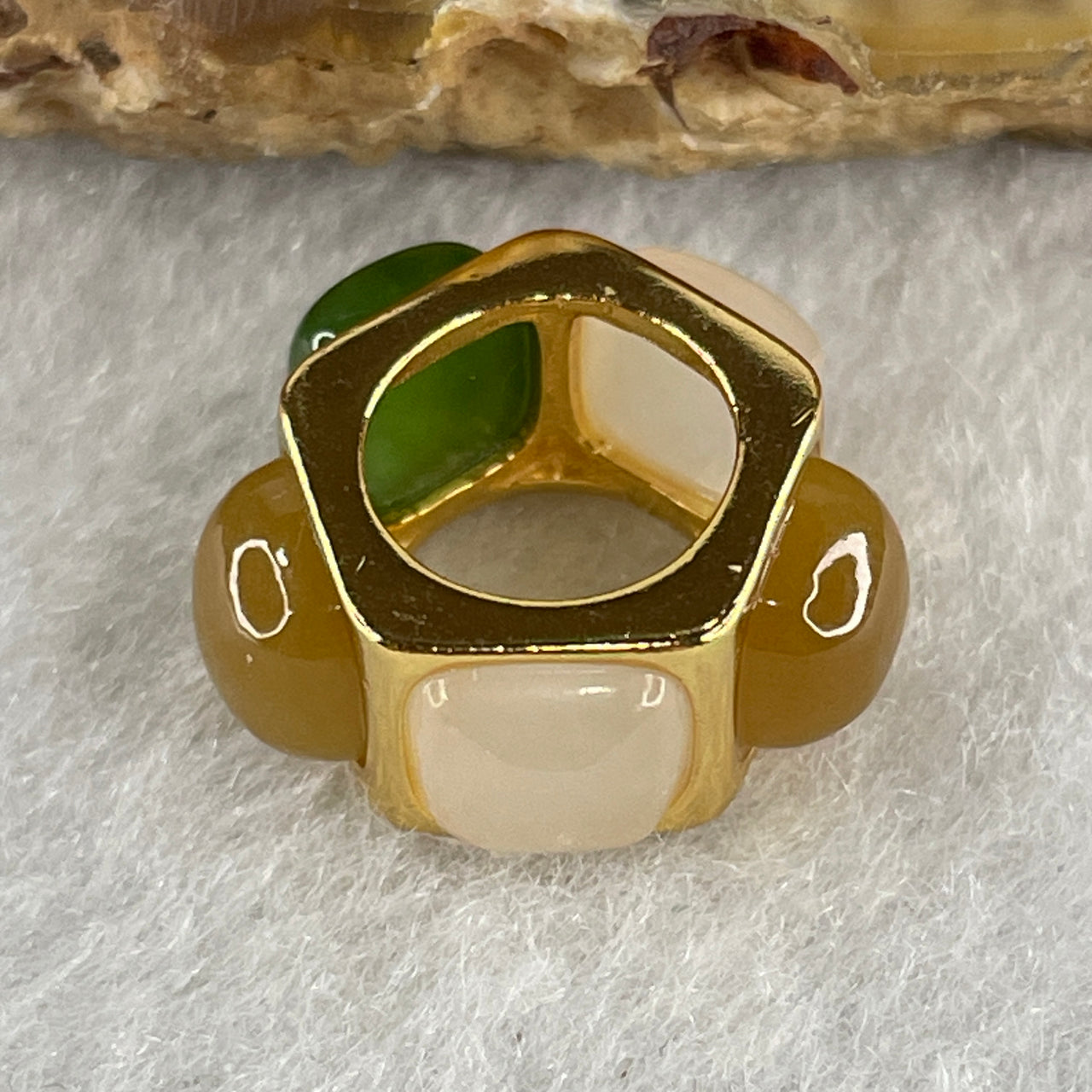 Natural Muti Color Agate Chalcedony Beads Charm 2.50g 5.5 by 3.0mm 5pcs