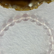Natural Rose Quartz Beads Bracelet 天然玫瑰石英珠手链20.88g 16cm 8.9mm 22 Beads - Huangs Jadeite and Jewelry Pte Ltd