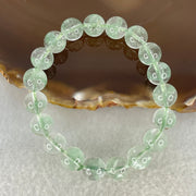 Special Grade Natural Green Phantom Quartz Bracelet 20.87g 14.5cm 9.4mm 19 Beads - Huangs Jadeite and Jewelry Pte Ltd