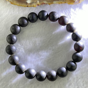 Natural Dark Matt Black Red Amber Beads Bracelet 10.86g 16cm 10.1mm 19 Beads - Huangs Jadeite and Jewelry Pte Ltd