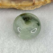Type A Light Green with Dark Green Patches Jadeite Ping An Kou Charm/Pendant 2.55g 13.1 by 7.3mm - Huangs Jadeite and Jewelry Pte Ltd