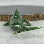 Natural Dark Green Serpentine Killer Whale Display 53.7g 106.0 by 43.0 by 34.0mm - Huangs Jadeite and Jewelry Pte Ltd