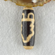 Natural Powerful Tibetan Old Oily Agate Full Body Zha Ji La Mu Female Cai Shen God of Fortune Zakiram Dzi Bead Heavenly Master (Tian Zhu) 扎基拉姆天珠 9.89g 38.7 by 13.0mm - Huangs Jadeite and Jewelry Pte Ltd