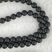 Natural Matt Black Gold King Amber Beads Necklace 天然黑金翁王琥珀项链 20.72g 72cm 6.9mm 108 Beads - Huangs Jadeite and Jewelry Pte Ltd