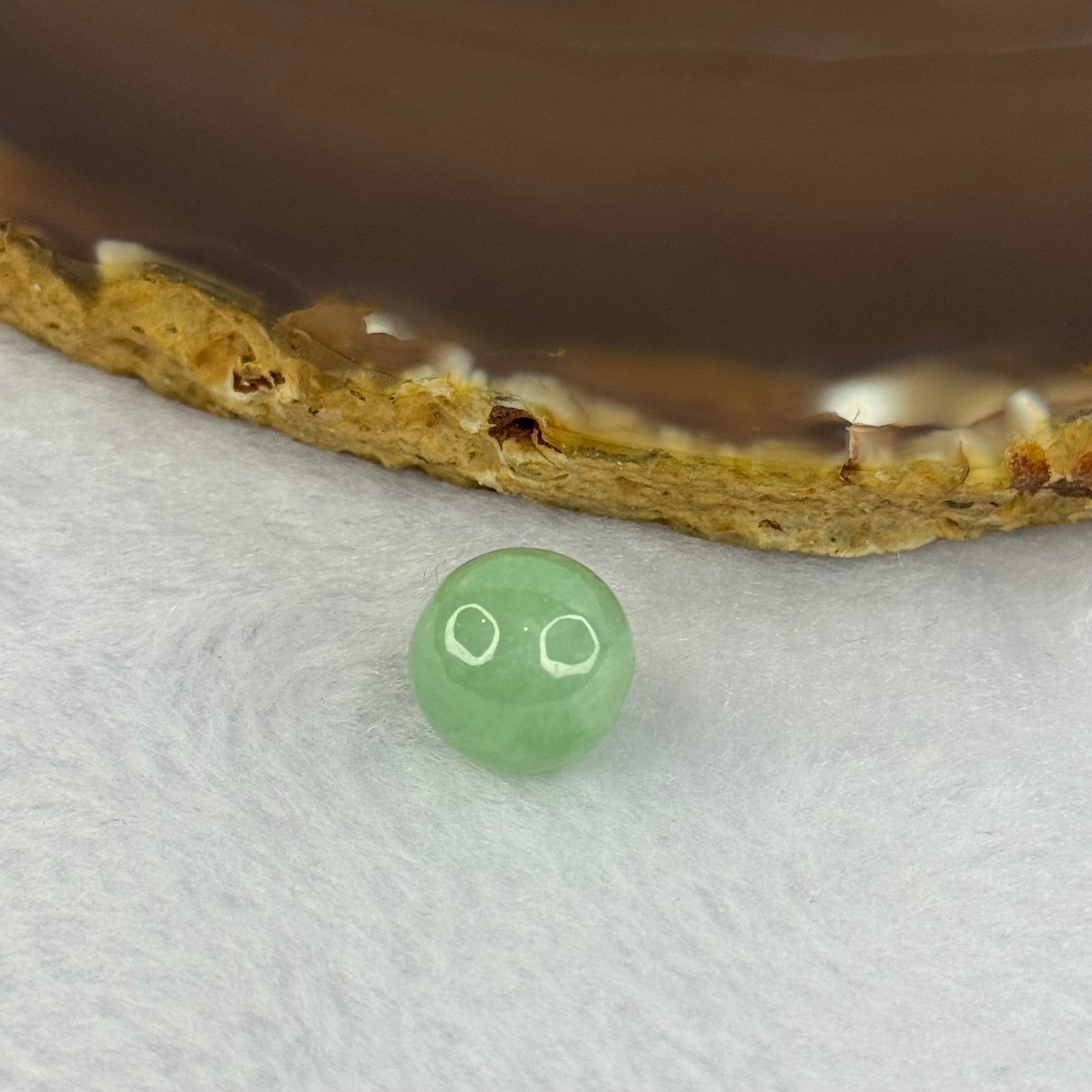 Type A Apple Green Jadeite Bead for Bracelet/Necklace/Earrings/ Ring 2.70g 11.7g - Huangs Jadeite and Jewelry Pte Ltd