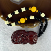 Natural African Rosewood Pixiu Handplay 天然非洲紫檀貔貅手把件 53.34g 60.7 by 35.3 by 36.6mm - Huangs Jadeite and Jewelry Pte Ltd