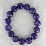 Good Grade Natural Charoite Beads Bracelet 58.817g 18.5cm 14.3mm Beads - Huangs Jadeite and Jewelry Pte Ltd