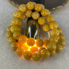 Type A Yellow Jadeite Beads Necklace 225.13g by 13.6mm 51 Beads - Huangs Jadeite and Jewelry Pte Ltd