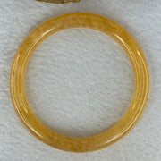 Transparent Orangey Yellow Quartzite Jade Bangle 天山玉手镯 Internal Diameter 59.4mm 29.90g 8.6 by 8.2mm - Huangs Jadeite and Jewelry Pte Ltd