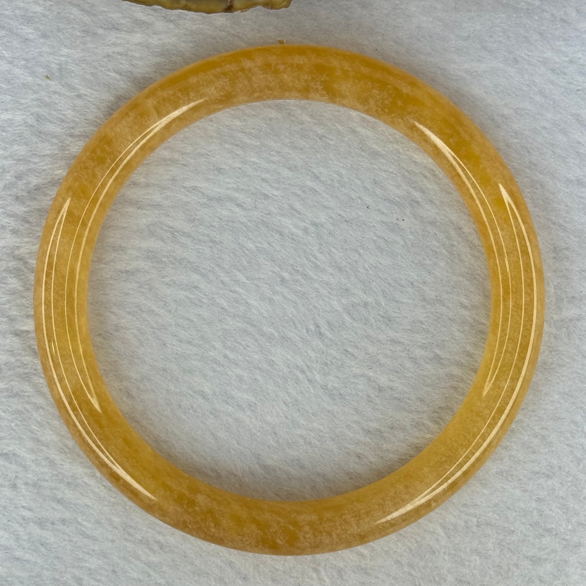Transparent Orangey Yellow Quartzite Jade Bangle 天山玉手镯 Internal Diameter 59.4mm 29.90g 8.6 by 8.2mm - Huangs Jadeite and Jewelry Pte Ltd