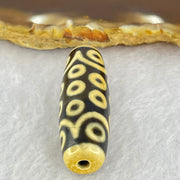 Natural Powerful Tibetan Old Oily Agate 21 Eyes Dzi Bead Heavenly Master (Tian Zhu) 二一眼天诛 9.81g 3.82 by 12.9mm - Huangs Jadeite and Jewelry Pte Ltd