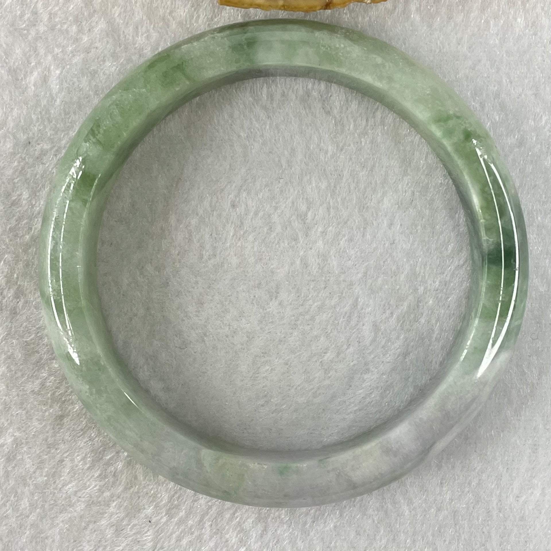 Type A Lavender with Green Piao Hua Jadeite Bangle 43.66g Internal Diameter 55.5mm 11.9 by 7.5mm (Significant External Roughs and Lines) - Huangs Jadeite and Jewelry Pte Ltd