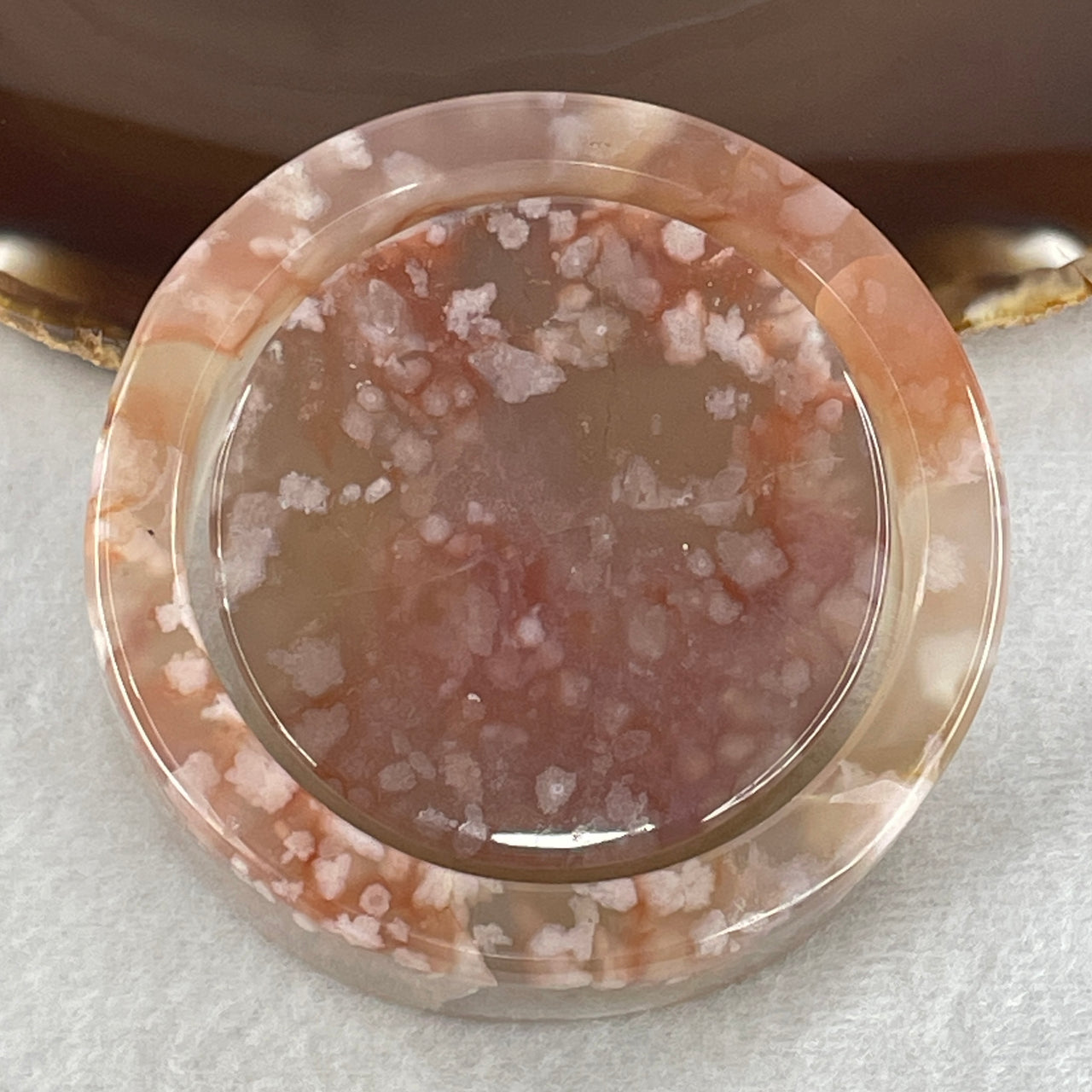 Flower Agate Bangle 200g 20.9 by 7.9 mm Internal Diameter 55.5 mm