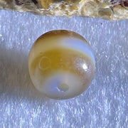 Natural Powerful Tibetan Old Oily Agate 1 Line Dzi Bead Heavenly Master (Tian Zhu) 1.87g 9.8 by 10.9mm - Huangs Jadeite and Jewelry Pte Ltd