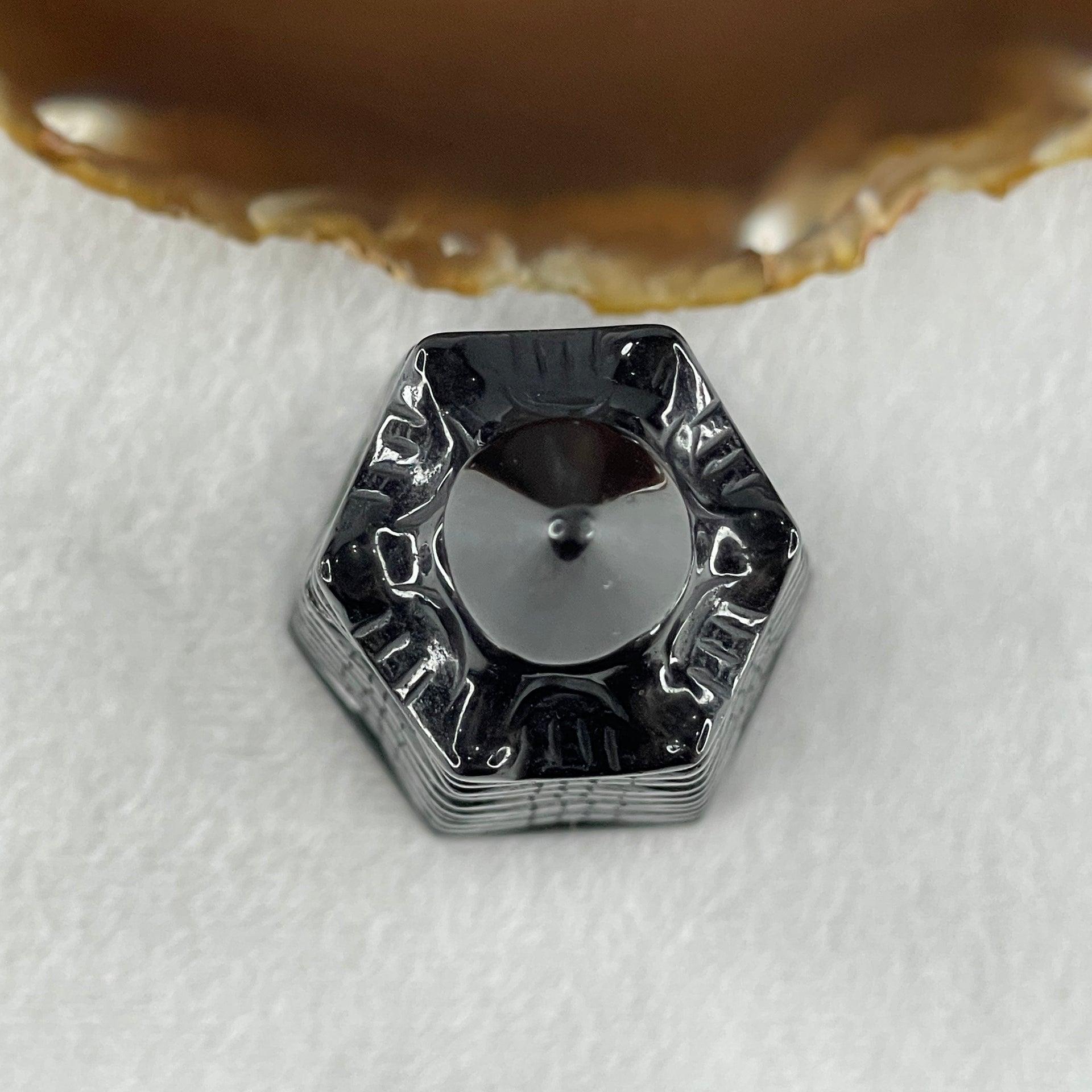 Black Obsidian Pagoda Display 185.6g 40.0 by 45.0 by 111.0mm - Huangs Jadeite and Jewelry Pte Ltd