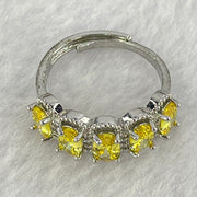 Cubic Zirconia in Sliver Gold Color Ring (Adjustable Size) 3.00g 4.8 by 2.4 by 1.2mm 9pcs - Huangs Jadeite and Jewelry Pte Ltd