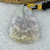 Type A Lavender with Yellowish Green Jadeite Cabbage Pendent 42.38g 61.0 by 34.1 by 14.2 mm - Huangs Jadeite and Jewelry Pte Ltd