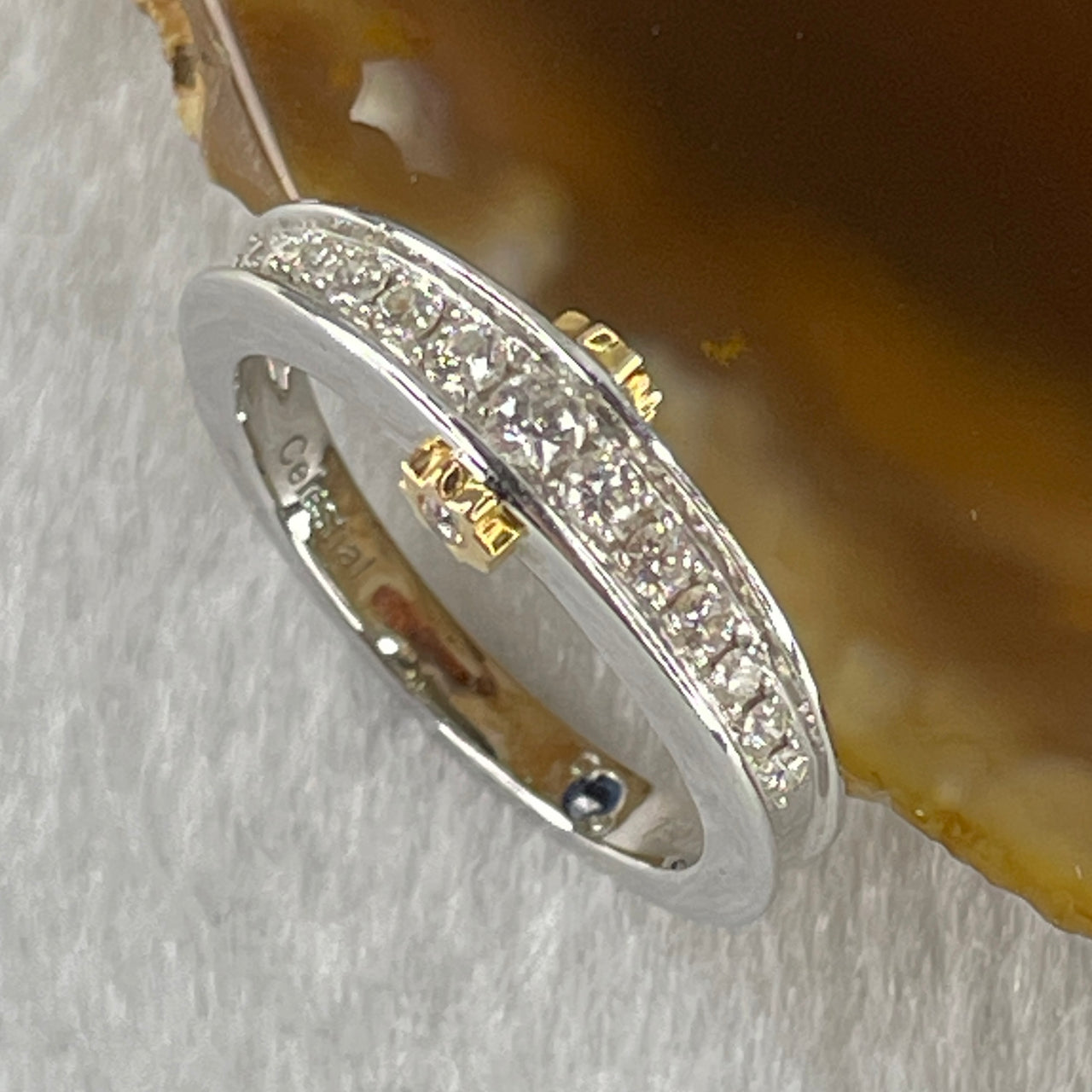 Pre-Love Gold Heart Celestial 18K 750 White Gold with Natural Diamonds Ring 3.40g US4.75 HK10 (Extra 3% for Credit Card included) - Huangs Jadeite and Jewelry Pte Ltd