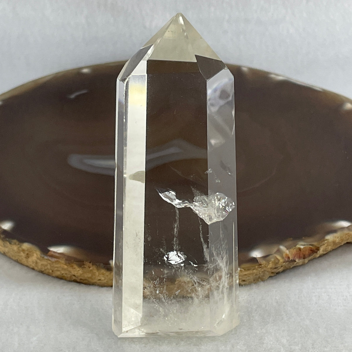 Good Grade Natural Clear Quartz Tower Display | (102.30g | 89.2 x 34.7 x 20.2mm | Healing Catalyst, "King of Crystals" Energy Focus & Space Purifier Tower, Feng Shui Energy Generator Catalyst)