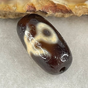 Natural Powerful Tibetan Old Oily Red White Agate Patina Guiren Tairen Human Benefactor Dzi Bead Heavenly Master (Tian Zhu) 贵人天珠 2.96g 19.4 by 10.2mm - Huangs Jadeite and Jewelry Pte Ltd