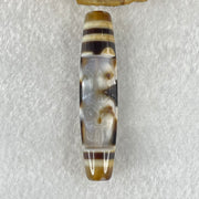 Natural Powerful Tibetan Old Oily Agate 6 Eyes with Zha Ji La Mu Female Cai Shen Carvings Dzi Bead Heavenly Master (Tian Zhu) 三眼扎基拉姆女财神天珠 13.25g 57.8 by 12.7mm - Huangs Jadeite and Jewelry Pte Ltd