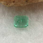Natural Colombia Vivid Green Emerald (Beryl) Cut-Cornered Rectangular Step cut 0.41ct 4.5 by 4.1 by 3.0mm - Huangs Jadeite and Jewelry Pte Ltd