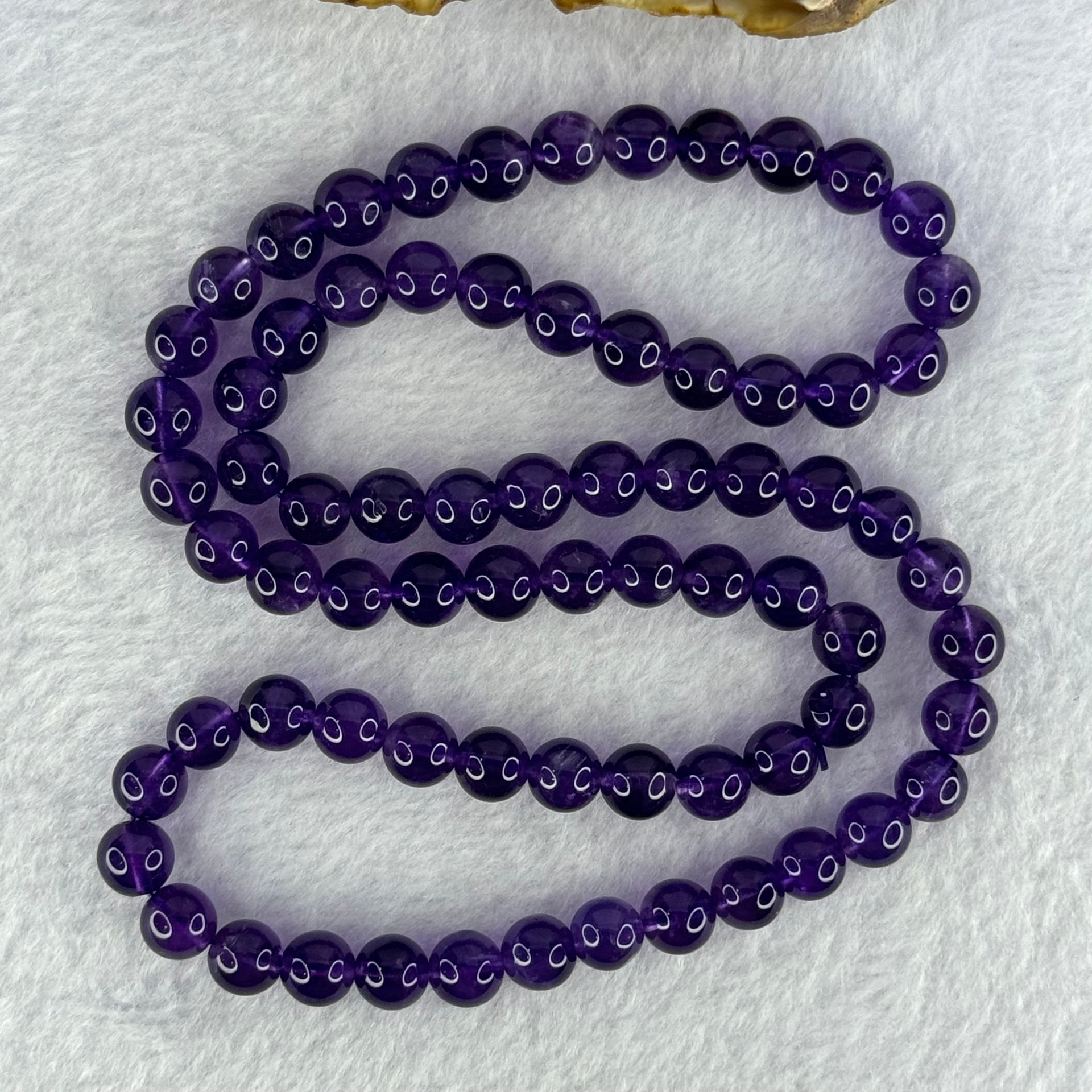 Good Grade Natural Amethyst Necklace 45.90g 53cm 7.9mm 73 Beads - Huangs Jadeite and Jewelry Pte Ltd