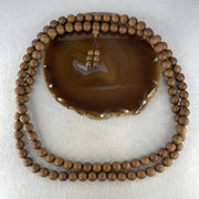 Natural India old tree sandalwood necklace 89.65g 12.1mm 111 beads 130cm - Huangs Jadeite and Jewelry Pte Ltd