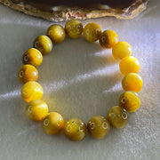 Good Grade Natural Yellow Tiger Eye Quartz Beads Bracelet 天然黄虎眼手链 40.47g 16cm 12.2mm 17 Beads - Huangs Jadeite and Jewelry Pte Ltd