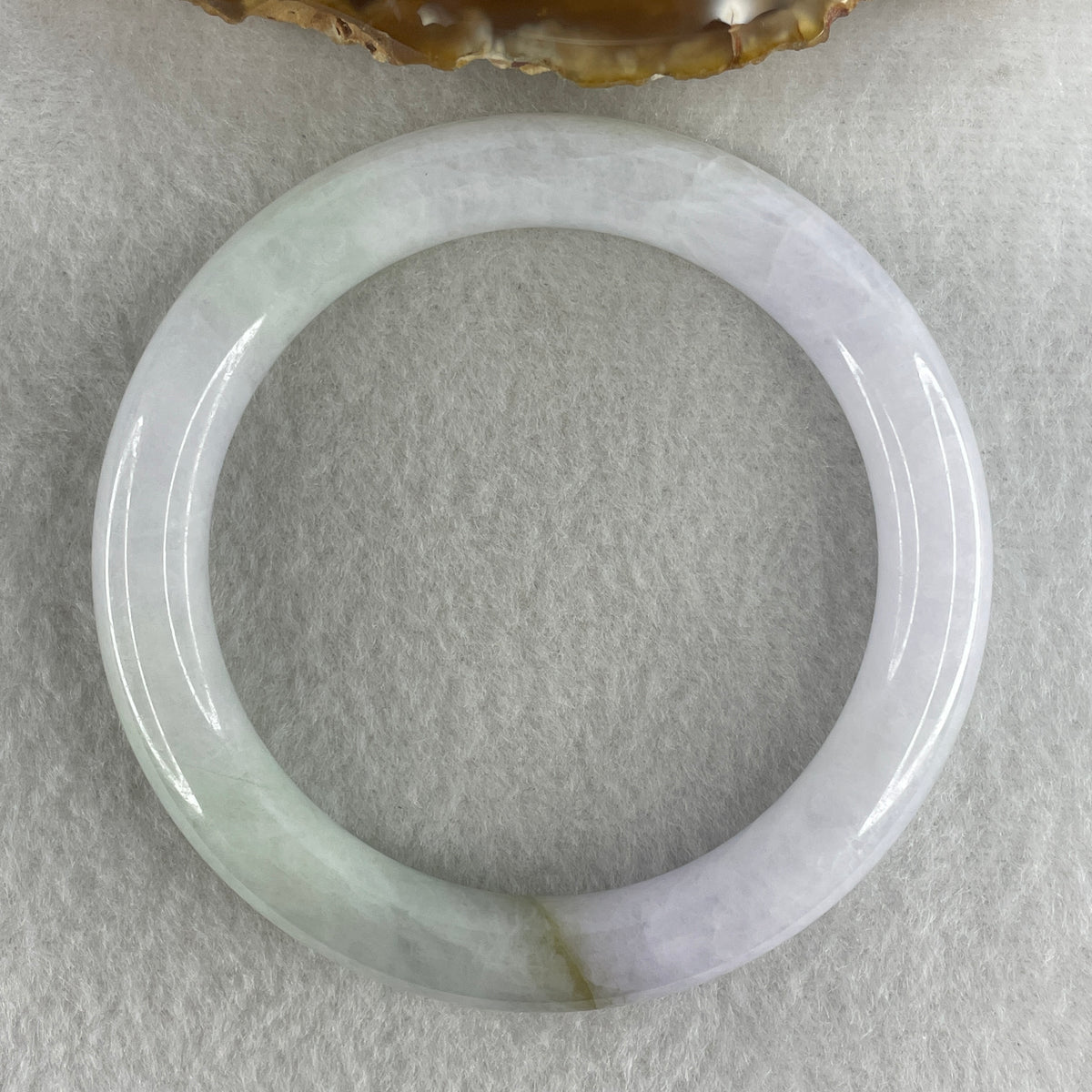 Certified Natural Type A Light Green & Lavender Jadeite Full Round Bangle | 60.4mm Yuan Tiao (60.38g 10.2x10.0mm | Internal Line | Imperial Wholeness, Royal Fortune & Heart Vitality) - Huangs Jadeite and Jewelry Pte Ltd