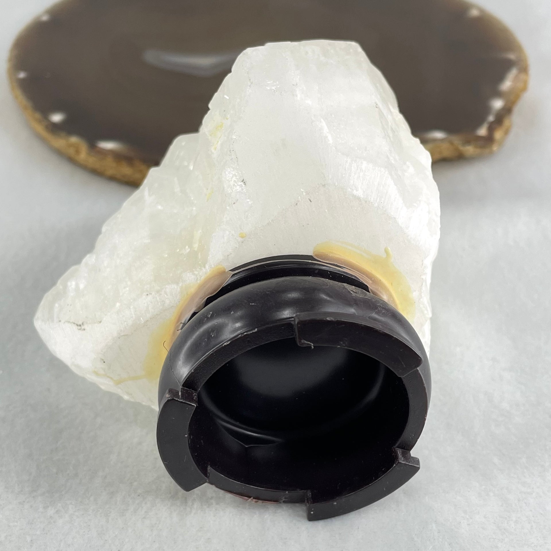 Natural Milky White Quartz Display 460.99g 83.3 by 70.1 by 94.2mm - Huangs Jadeite and Jewelry Pte Ltd