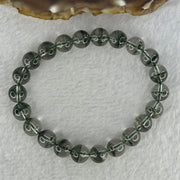 Very Good Grade Natural Green Phantom Quartz Beads Bracelet 23.14g 17cm 9.3mm 22 Beads - Huangs Jadeite and Jewelry Pte Ltd