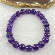 Good Grade Natural Amethyst Bracelet 23.30g 16.5cm 9.5mm 22 Beads - Huangs Jadeite and Jewelry Pte Ltd