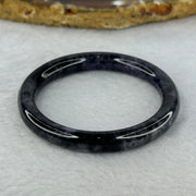 Type A Black Grey Wuji Jadeite Baby Bangle 15.07g Internal Diameter 39.8mm 6.6 by 6.2mm - Huangs Jadeite and Jewelry Pte Ltd